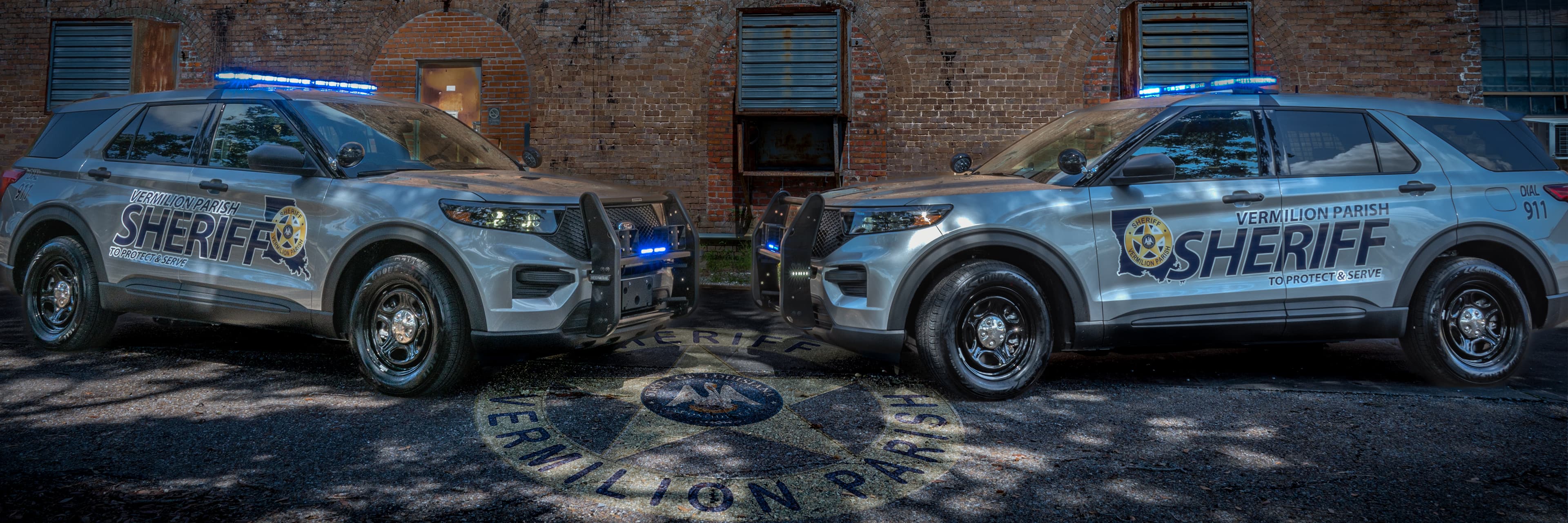 Vermilion Parish law enforcement officers and patrol vehicles